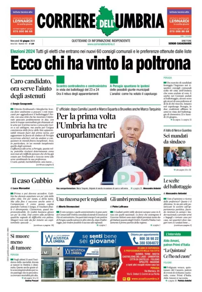 Prima-pagina-corriere umbria-del-2024-06-12